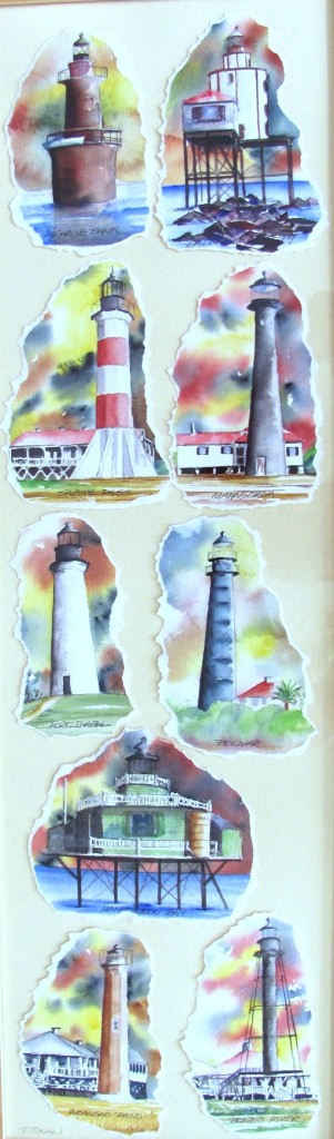 10 x 36 Texas Lighthouses